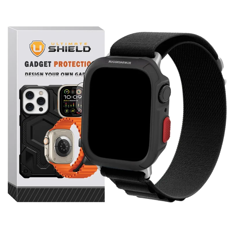 بند آلتیمیت شیلد مدل Alpine Rugged مناسب برای اپل واچ Series Se 44mm به همراه کاور