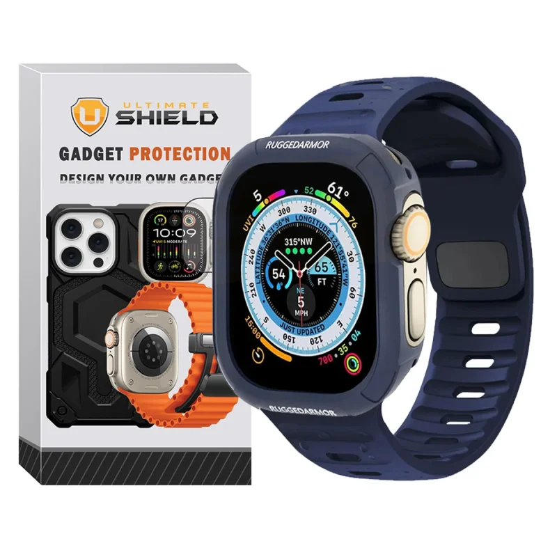 بند آلتیمیت شیلد مدل SPG Rugged مناسب برای اپل واچ Ultra / Ultra 2 49mm به همراه کاور