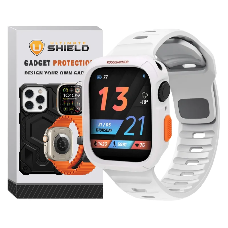 بند آلتیمیت شیلد مدل SPG Rugged مناسب برای اپل واچ سری 4/5/6/Se سایز 40 میلی متری به همراه کاور