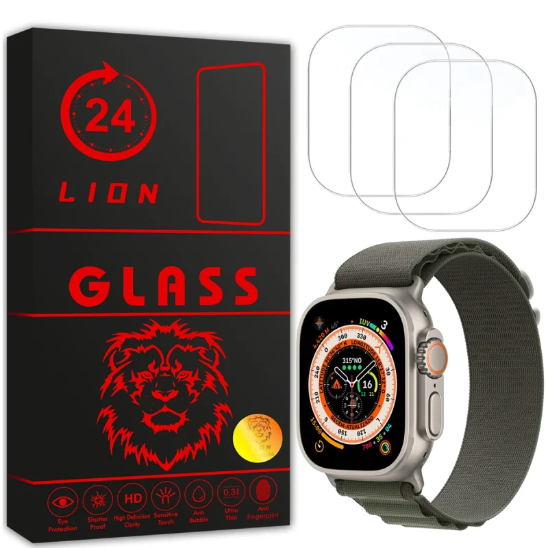 محافظ صفحه نمایش لاین مدل RB007 مناسب برای اپل واچ Ultra 49mm بسته سه عددی