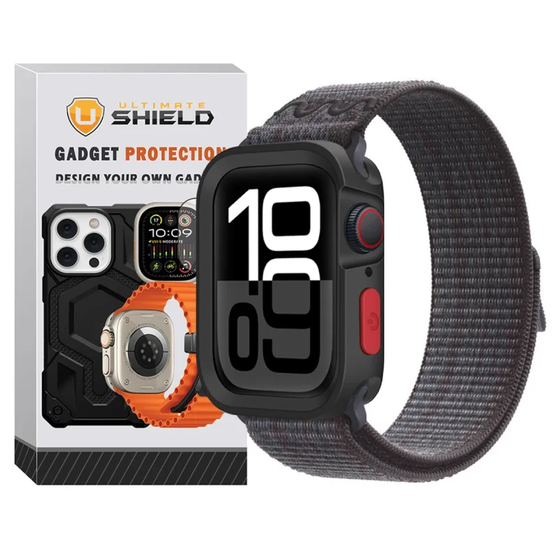 بند آلتیمیت شیلد مدل Hyper Defender مناسب برای اپل واچ 44 mm سری 5 به همراه کاور