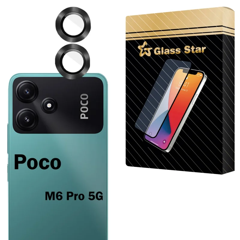 محافظ لنز دوربین گلس استار مدل RING20 مناسب برای گوشی موبایل شیائومی Poco M6 Pro 4G