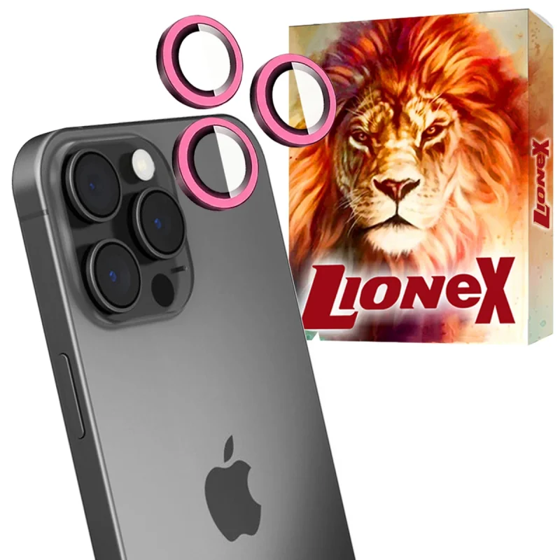 محافظ لنز دوربین شیشه‌ای لایونکس مدل SHLZL مناسب برای گوشی موبایل اپل iPhone 16 Pro Max