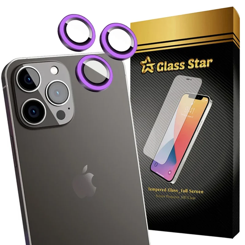 محافظ لنز دوربین شیشه‌ای  گلس استار مدل SHLZG مناسب برای گوشی موبایل اپل iPhone 13 Pro