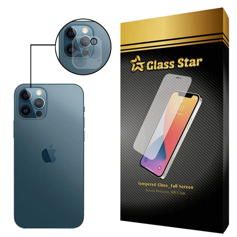 محافظ لنز دوربین گلس استار مدل L3D مناسب برای گوشی موبایل اپل iPhone 12 Pro