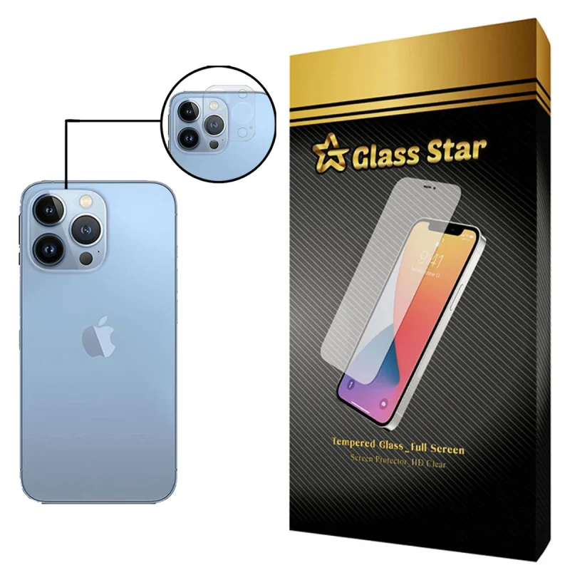 محافظ لنز دوربین گلس استار مدل L3D مناسب برای گوشی موبایل اپل iPhone 13 Pro Max