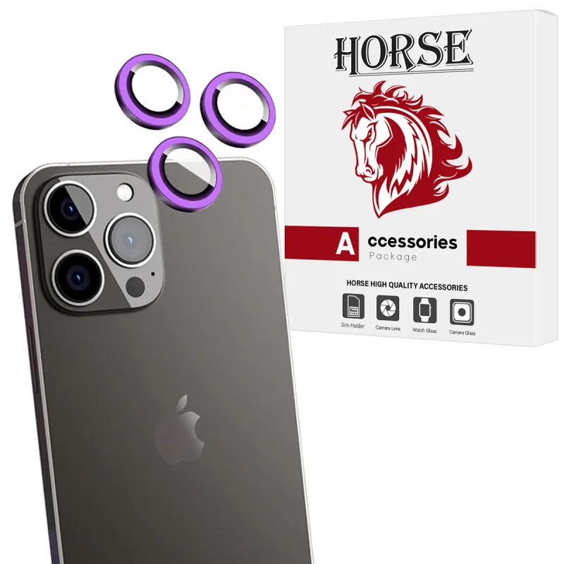 محافظ لنز دوربین شیشه‌ای هورس مدل SHLZH مناسب برای گوشی موبایل اپل iPhone 13 Pro
