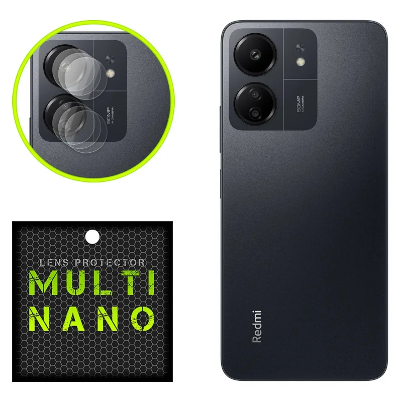 محافظ لنز دوربین مولتی نانو مدل X-L3N مناسب برای گوشی موبایل شیائومی Redmi 13C بسته سه عددی