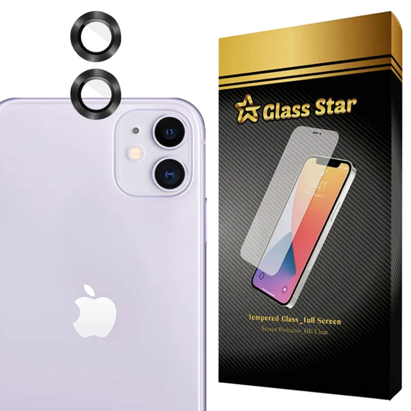 محافظ لنز دوربین فلزی گلس استار مدل GRIN مناسب برای گوشی موبایل اپل iPhone 12 / iPhone 12 mini / iPhone 11