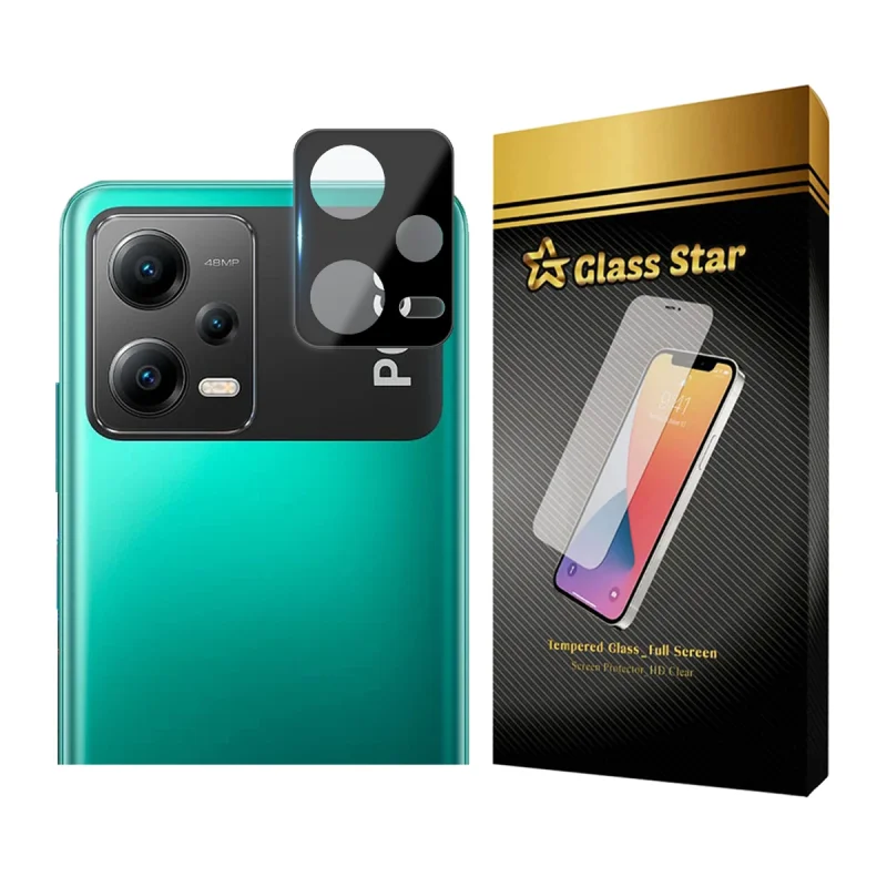 محافظ لنز دوربین گلس استار مدل LENSFS مناسب برای گوشی موبایل شیائومی Redmi Note 12 5G / Poco X5