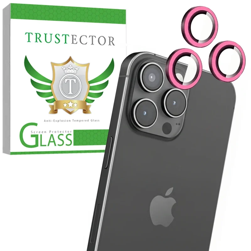 محافظ لنز دوربین شیشه‌ای تراستکتور مدل SHLZT مناسب برای گوشی موبایل اپل iPhone 15 Pro