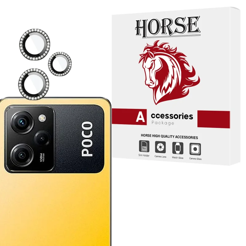 محافظ لنز دوربین شیشه‌ای هورس مدل NRIH20 مناسب برای گوشی موبایل شیائومی Poco X5 Pro 5G