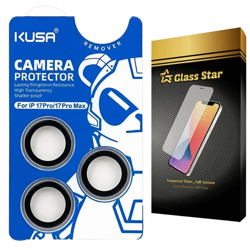 محافظ لنز دوربین فلزی  گلس استار مدل RINKUSS مناسب برای گوشی موبایل اپل iPhone 17 Pro Max