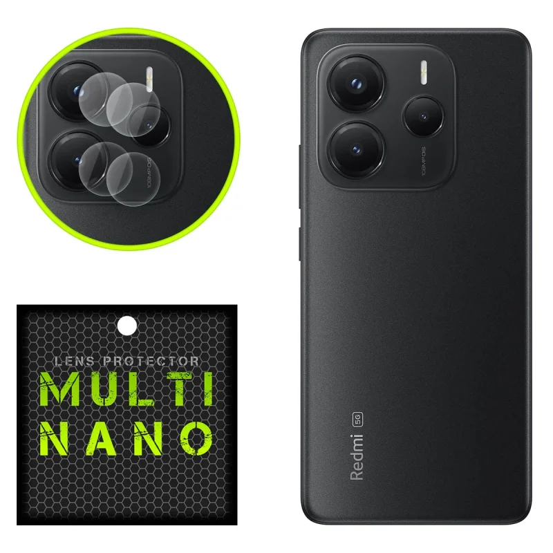 محافظ لنز دوربین مولتی نانو مدل X-L2N مناسب برای گوشی موبایل شیائومی Redmi Note 14 5G بسته دو عددی