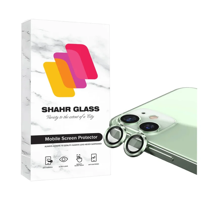 محافظ لنز دوربین شهر گلس مدل RINGISLSH مناسب برای گوشی موبایل اپل iPhone 12 / iPhone 12 mini / iPhone 11
