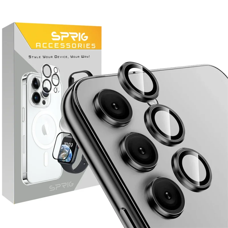 محافظ لنز دوربین اسپریگ مدل Ring metal مناسب برای گوشی موبایل سامسونگ Galaxy S25 FE