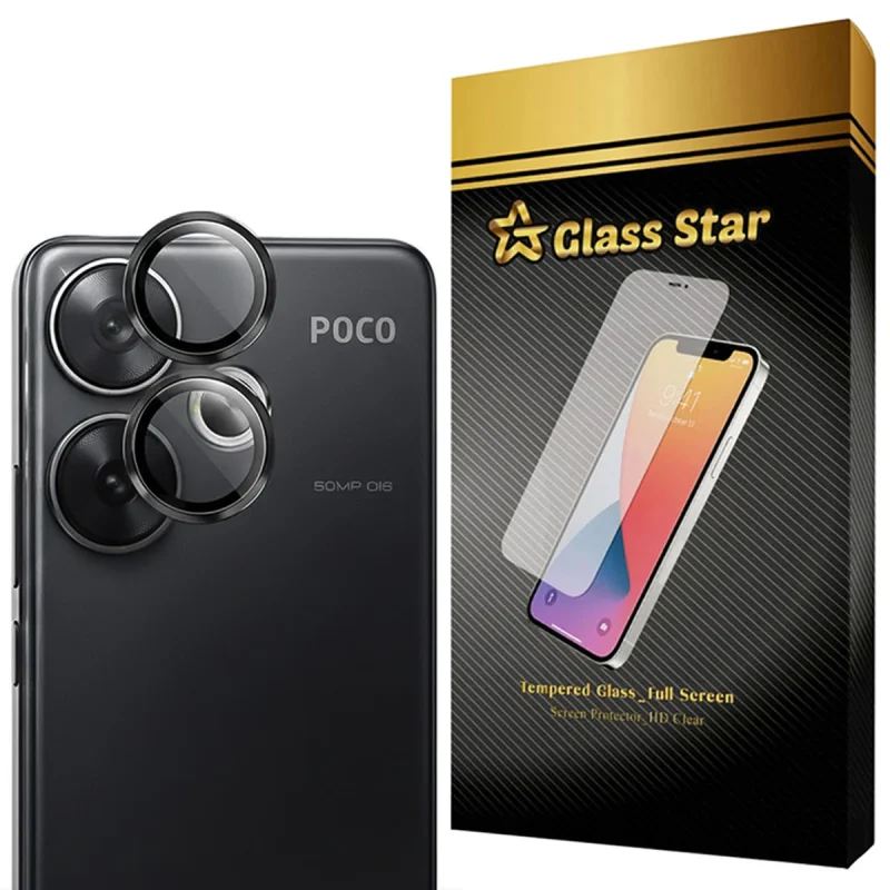 محافظ لنز دوربین شیشه‌ای گلس استار مدل RING20 مناسب برای گوشی موبایل شیائومی Poco F6 4G / 5G