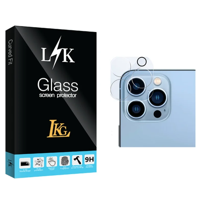 محافظ لنز دوربین ال کا جی مدل LK Glass FLL مناسب برای گوشی موبایل اپل iPhone 13 Pro