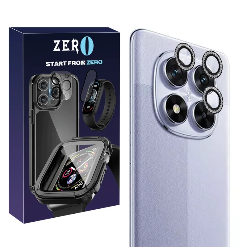 محافظ لنز دوربین زیرو مدل Ring Diamond ZR مناسب برای گوشی موبایل شیائومی Note 14 Pro