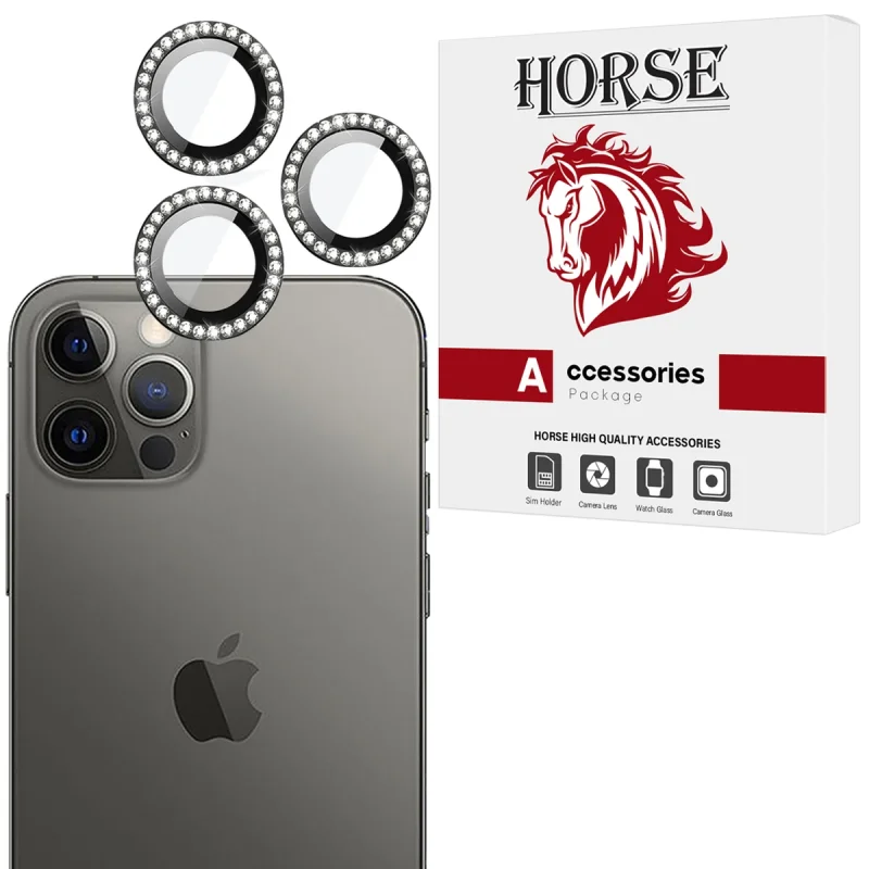 محافظ لنز دوربین شیشه‌ای هورس مدل NRIH20 مناسب برای گوشی موبایل اپل iPhone 12 Pro Max