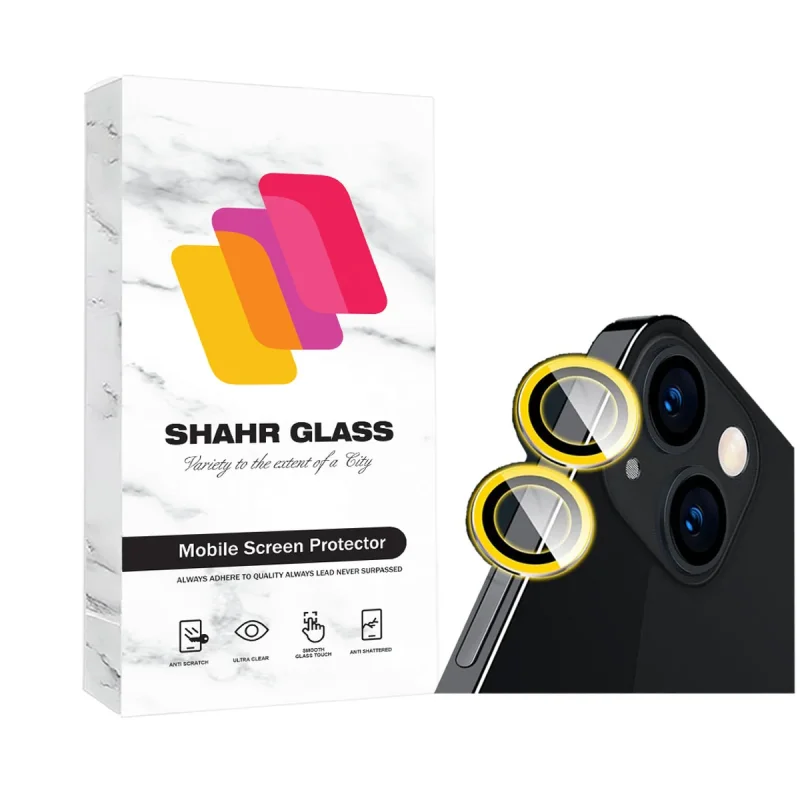 محافظ لنز دوربین شهر گلس مدل SHABRANGS مناسب برای گوشی موبایل اپل iPhone 13 / 13 mini