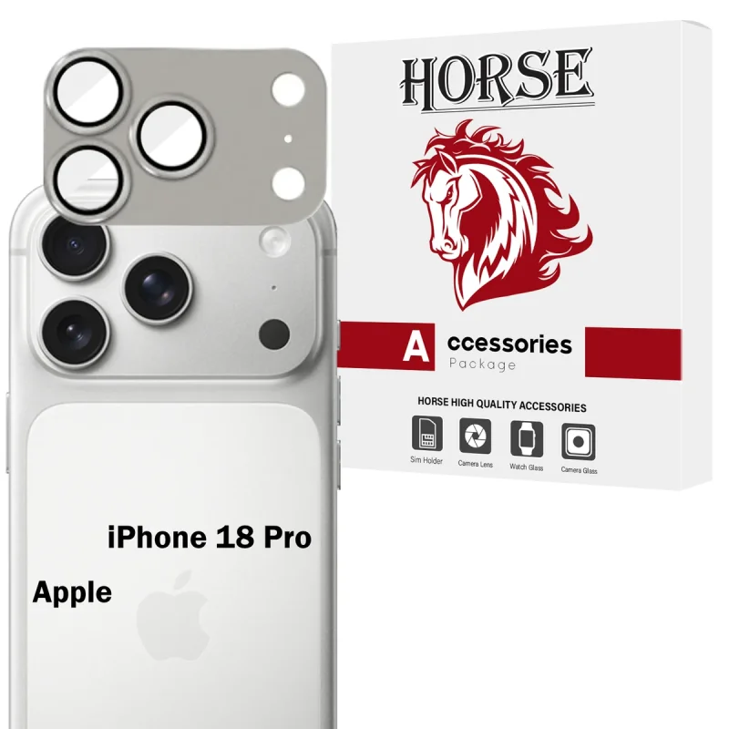 محافظ لنز دوربین فلزی هورس مدل 3D1MH مناسب برای گوشی موبایل اپل iPhone 18 Pro