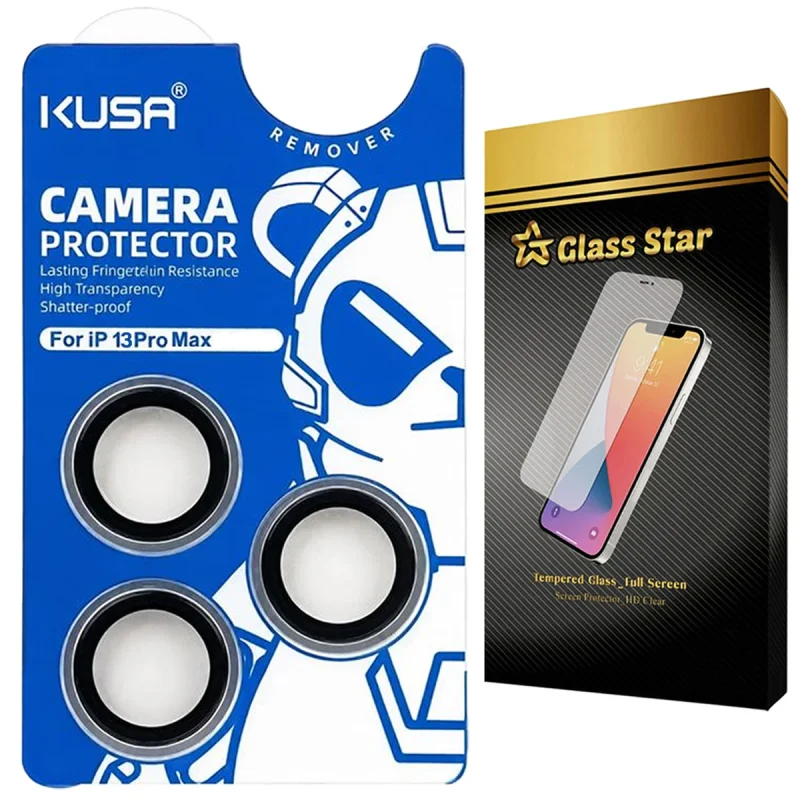 محافظ لنز دوربین گلس استار مدل RINKUSS مناسب برای گوشی موبایل اپل iPhone 13 Pro Max