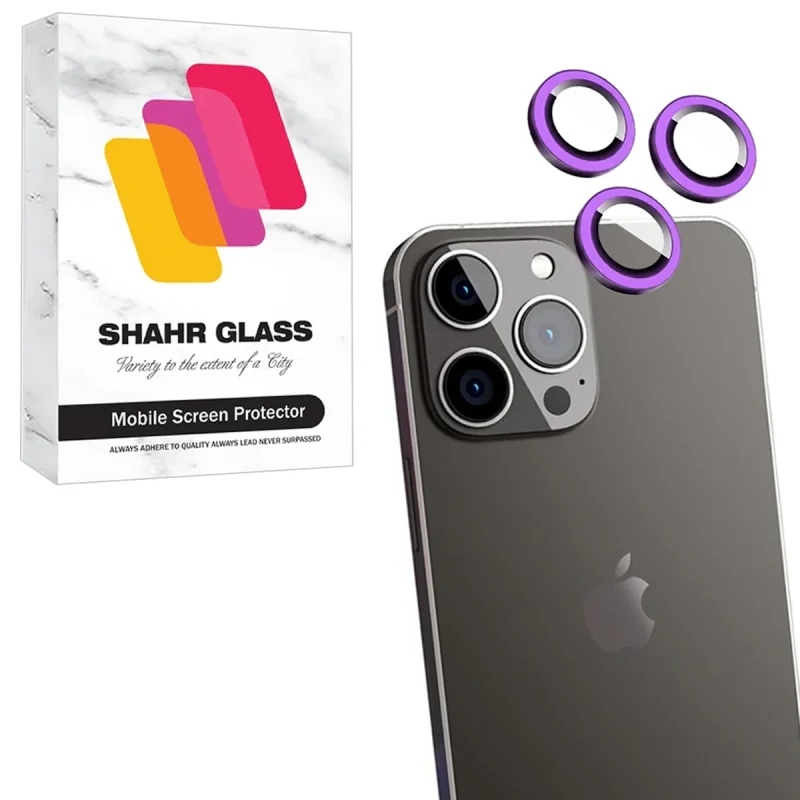 محافظ لنز دوربین شیشه‌ای شهر گلس مدل SHLZS مناسب برای گوشی موبایل اپل iPhone 13 Pro Max