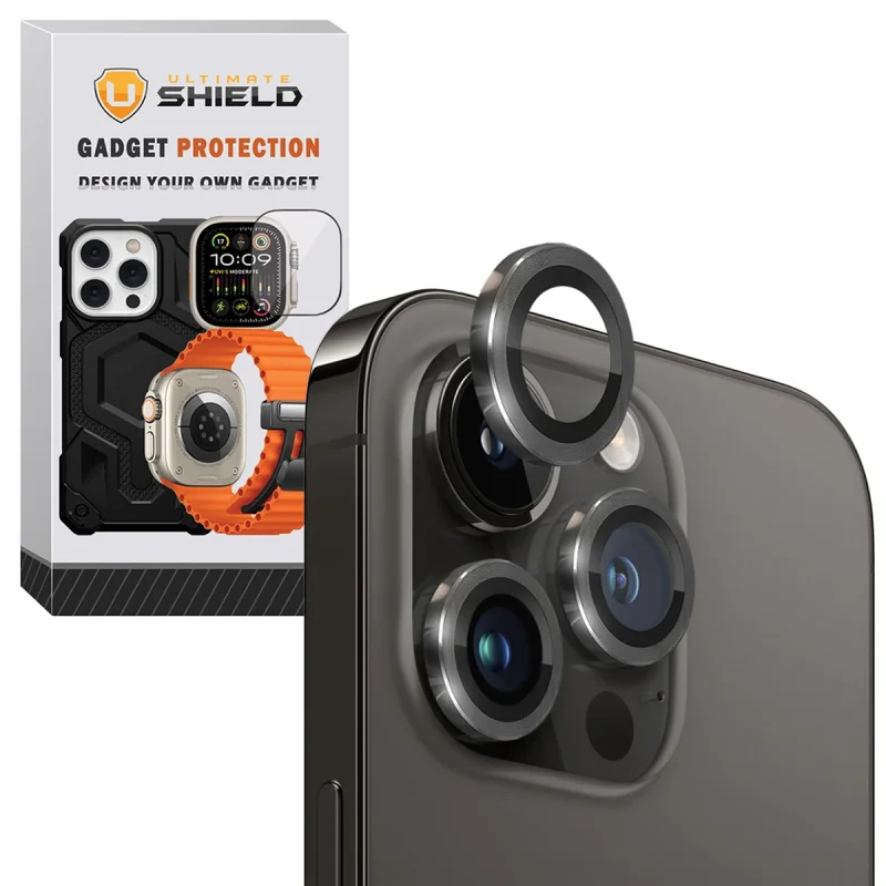 محافظ لنز دوربین آلتیمیت شیلد مدل Ring Metal UL مناسب برای گوشی موبایل اپل iPhone 16 Pro / 16 Pro Max