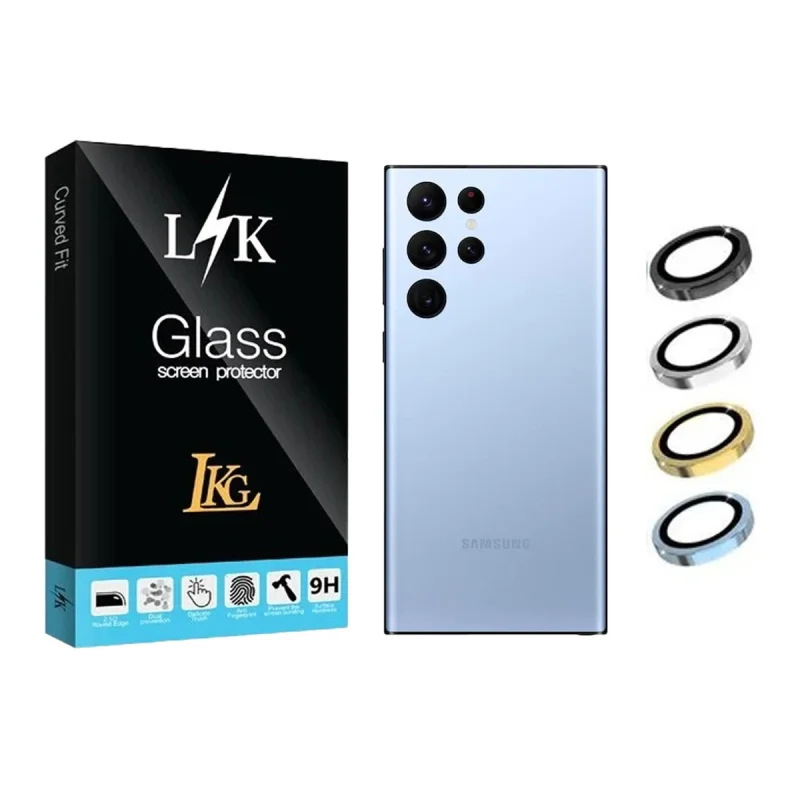محافظ لنز گوشی ال کا جی مدل LKK Ringi مناسب برای گوشی موبایل سامسونگ Galaxy S22 Ultra