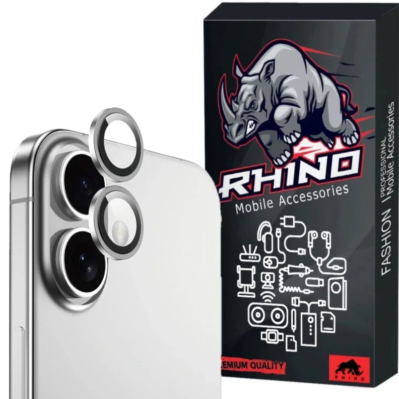 محافظ لنز دوربین راینو مدل رینگی فلزی مناسب برای گوشی موبایل اپل IPhone 16 / 16 Plus