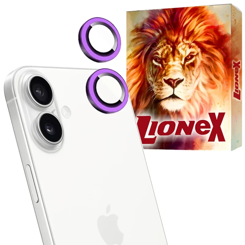 محافظ لنز دوربین شیشه‌ای لایونکس مدل SHLZL مناسب برای گوشی موبایل اپل iPhone 16