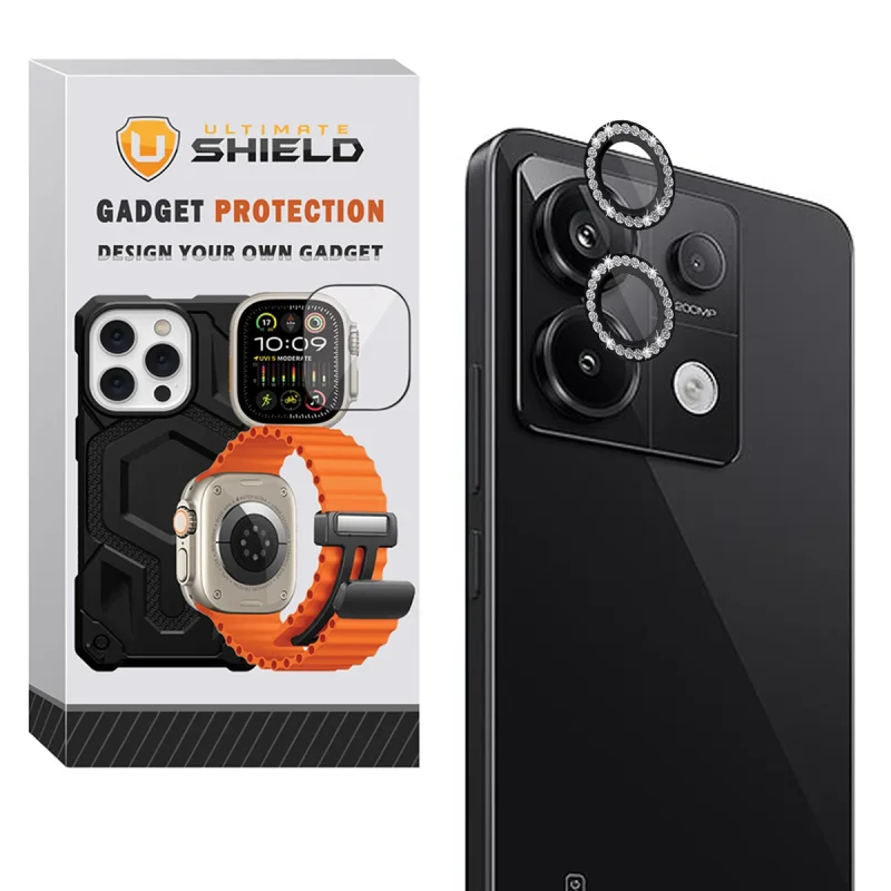 محافظ لنز دوربین رینگی آلتیمیت شیلد مدل Ring-Diamond-UL مناسب برای گوشی موبایل شیائومی Redmi Note 13 Pro 5G