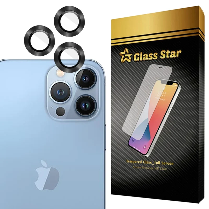 محافظ لنز دوربین فلزی گلس استار مدل GRIN مناسب برای گوشی موبایل اپل iPhone 14 Pro Max / iPhone 14 Pro
