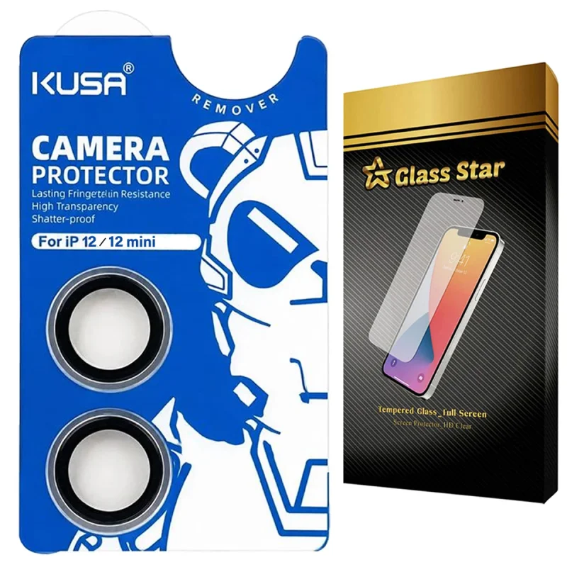 محافظ لنز دوربین گلس استار مدل RINKUSS مناسب برای گوشی موبایل اپل iPhone 12 mini