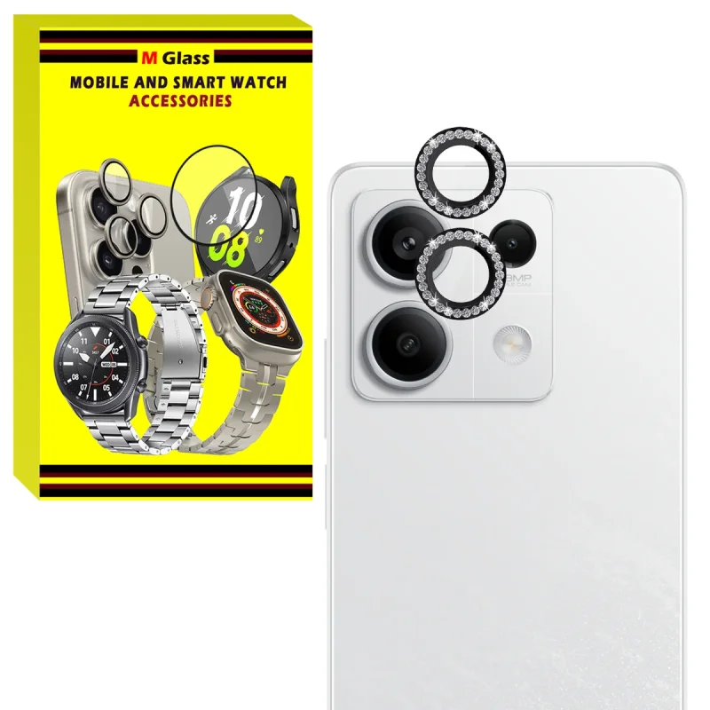 محافظ لنز دوربین رینگی ام‌گلس مدل Ring-Diamond-MG مناسب برای گوشی موبایل شیائومی Redmi Note 13 5G