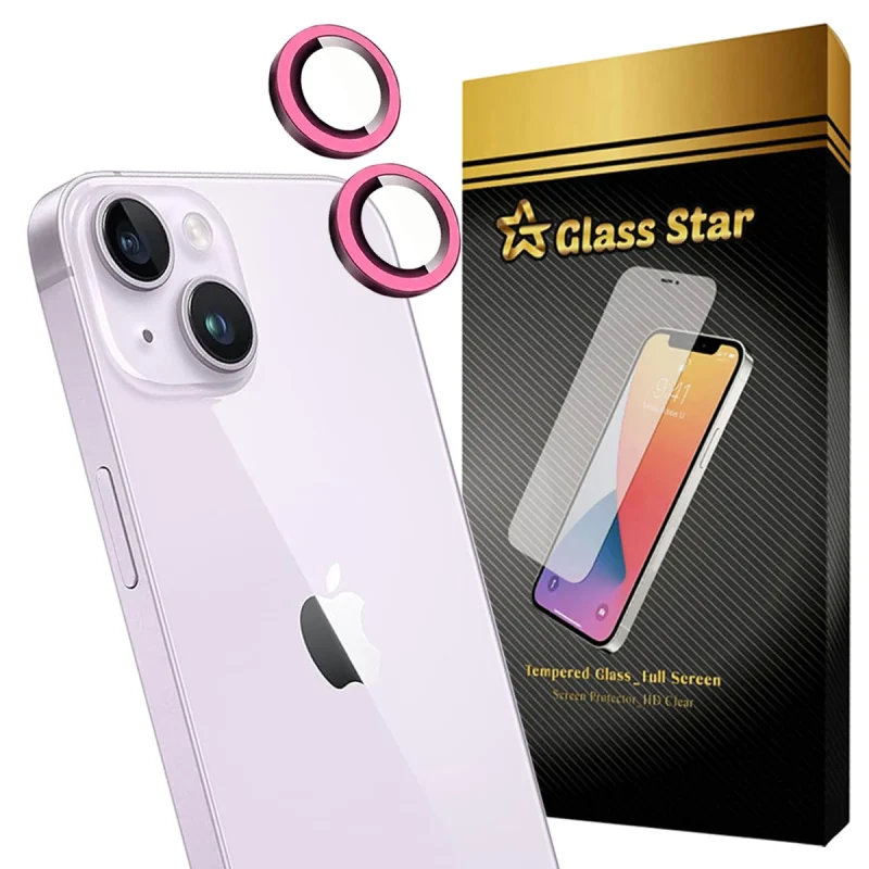 محافظ لنز دوربین شیشه‌ای  گلس استار مدل SHLZG مناسب برای گوشی موبایل اپل iPhone 14