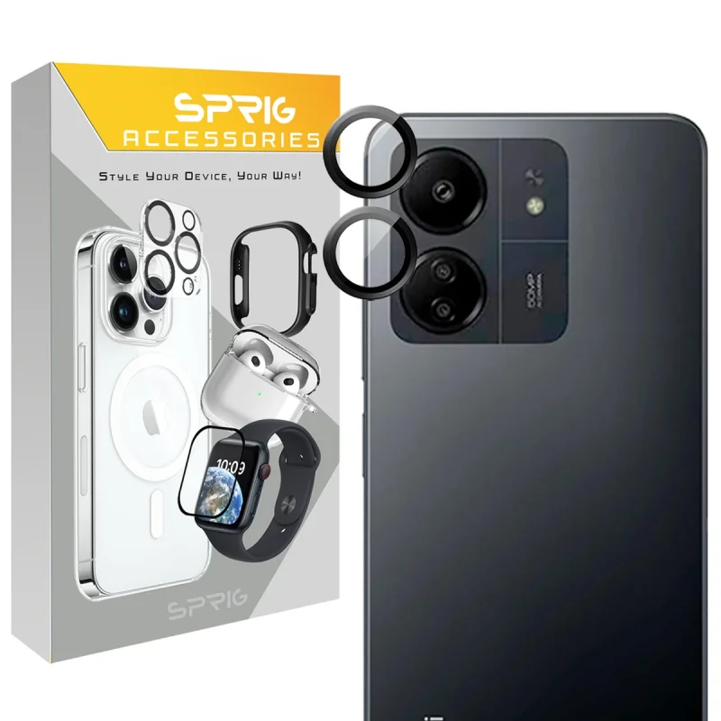 محافظ لنز دوربین اسپریگ مدل Ring Metal مناسب برای گوشی موبایل شیائومی Redmi 13C