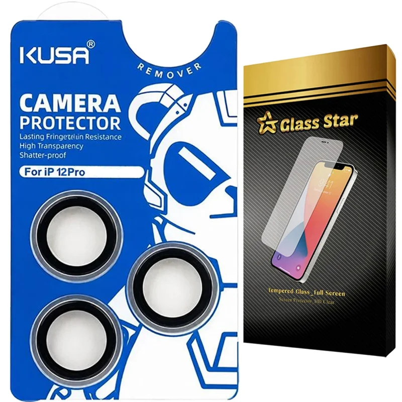 محافظ لنز دوربین گلس استار مدل RINKUSS مناسب برای گوشی موبایل اپل iPhone 12 Pro