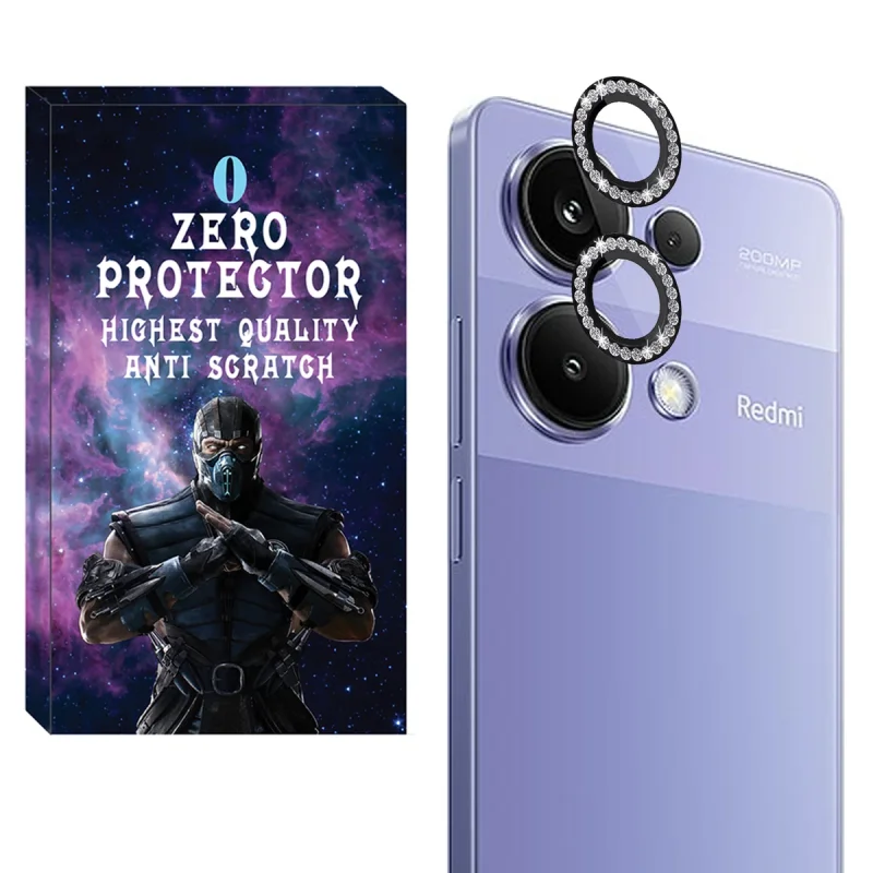 محافظ لنز دوربین رینگی زیرو مدل Ring-Diamond-ZR مناسب برای گوشی موبایل شیائومی Redmi Note 13 Pro 4G
