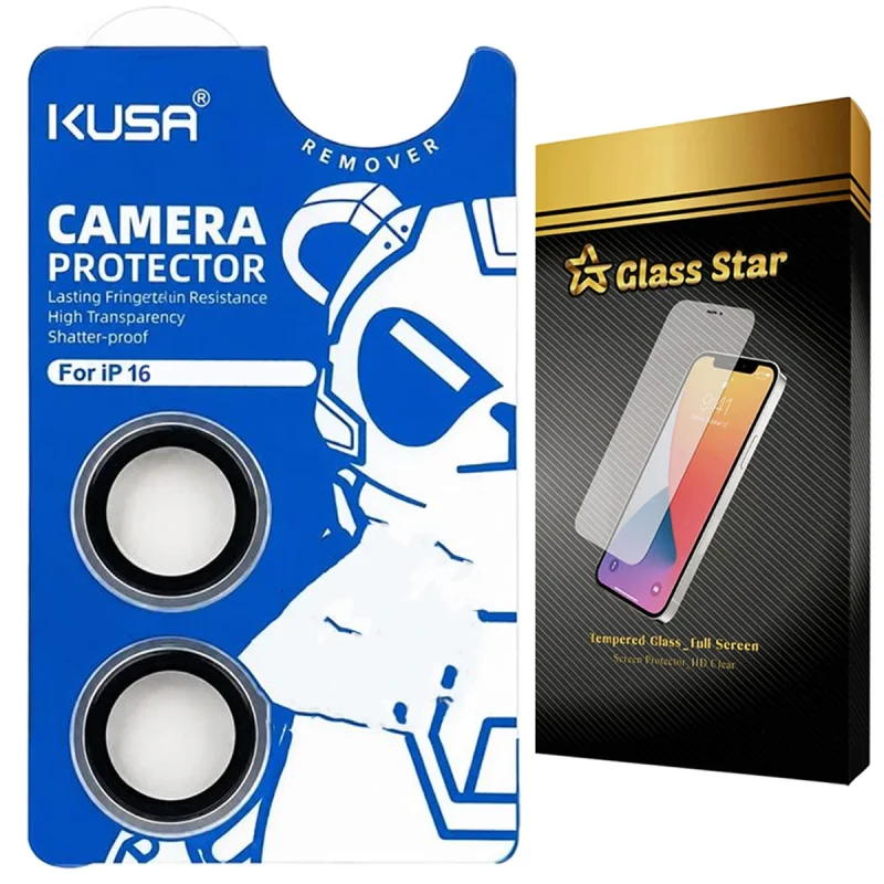 محافظ لنز دوربین گلس استار مدل RINKUSS مناسب برای گوشی موبایل اپل iPhone 16