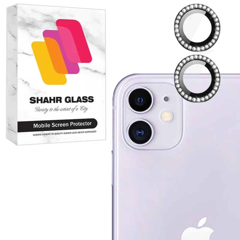 محافظ لنز دوربین شیشه‌ای شهر گلس مدل NRIS20 مناسب برای گوشی موبایل اپل iPhone 11