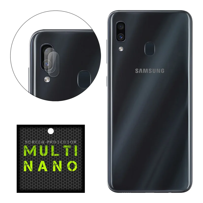 محافظ لنز دوربین مولتی نانو مدل Pro مناسب برای گوشی موبایل سامسونگ Galaxy A30 بسته دو عددی