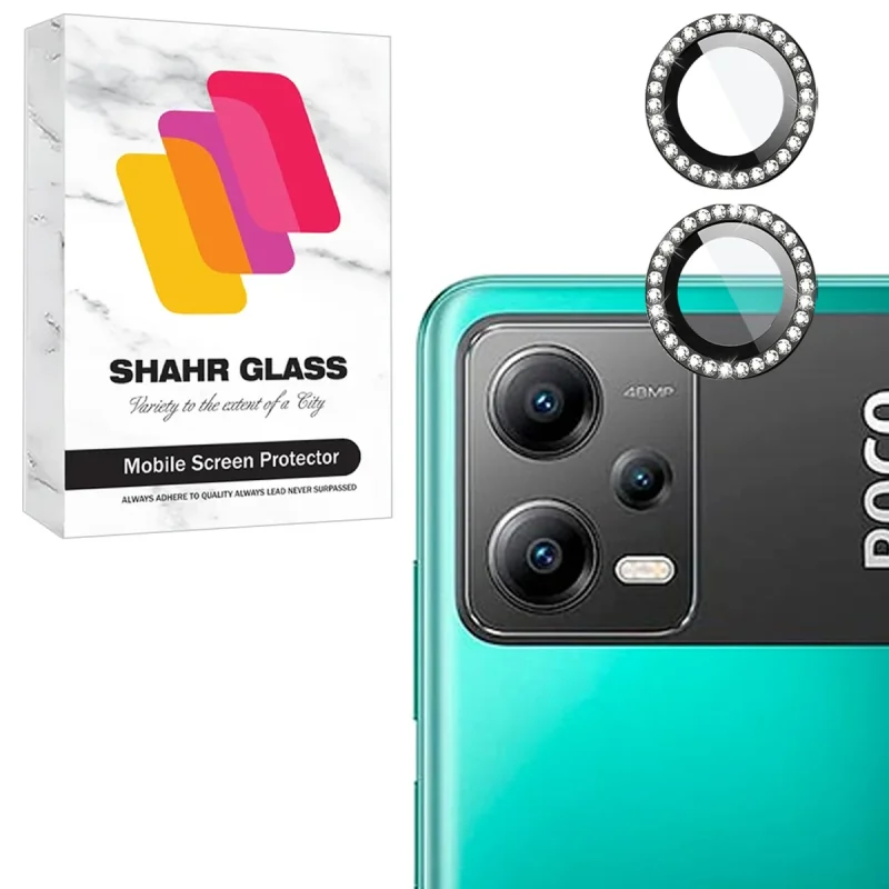 محافظ لنز دوربین شیشه‌ای شهر گلس مدل NRIS20 مناسب برای گوشی موبایل شیائومی Redmi Note 12 5G / Poco X5