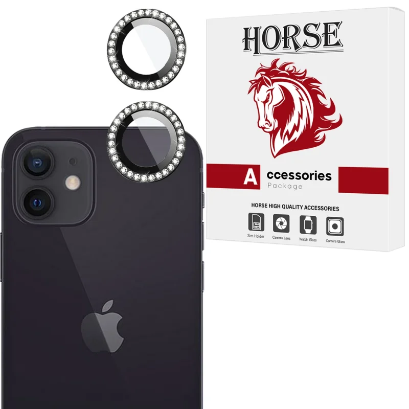 محافظ لنز دوربین شیشه‌ای هورس مدل NRIH20 مناسب برای گوشی موبایل اپل iPhone 12 mini