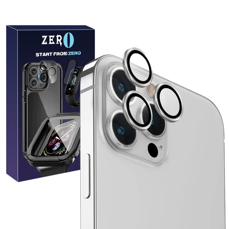 محافظ لنز دوربین زیرو مدل Ring Metal ZR مناسب برای گوشی موبایل اپل iPhone 16 Pro / 16 Pro Max