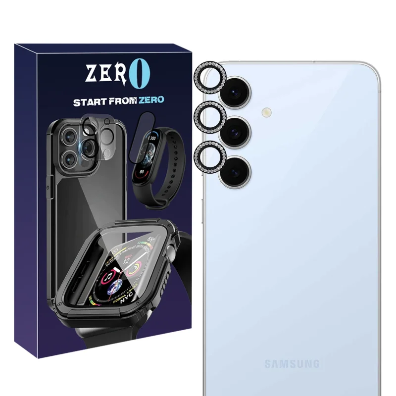 محافظ لنز دوربین زیرو مدل Ring Diamond ZR مناسب برای گوشی موبایل سامسونگ Galaxy S24 Fe