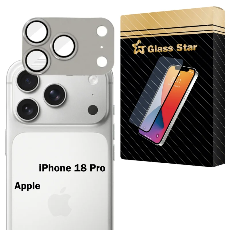 محافظ لنز دوربین فلزی گلس استار مدل 3D1MG مناسب برای گوشی موبایل اپل iPhone 18 Pro