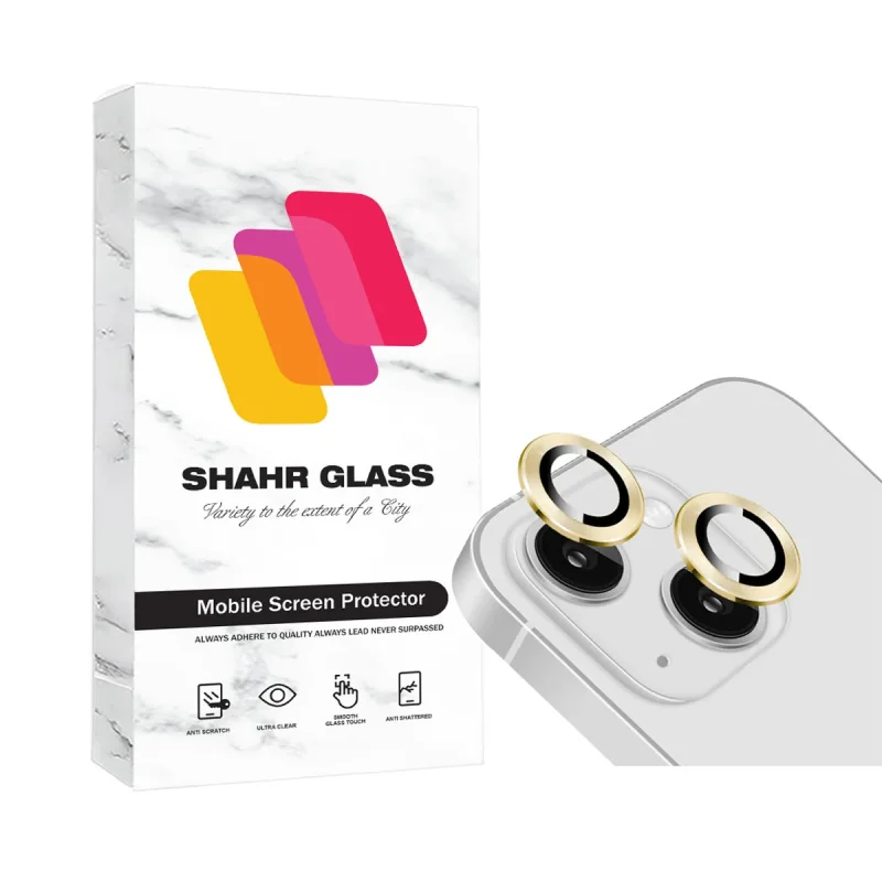 محافظ لنز دوربین شهر گلس مدل RINGISLSH مناسب برای گوشی موبایل اپل iPhone 13 / 13 mini