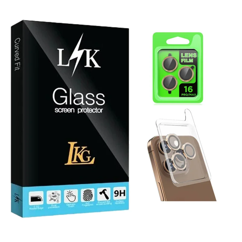 محافظ لنز دوربین ال کا جی مدل LKK Ringi مناسب برای گوشی موبایل اپل Iphone 16Pro / 16Pro Max